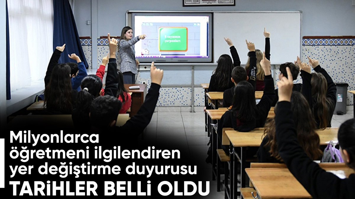 Öğretmenlerin mazerete bağlı yer değiştirme başvuruları 30 Aralık’ta başlıyor
